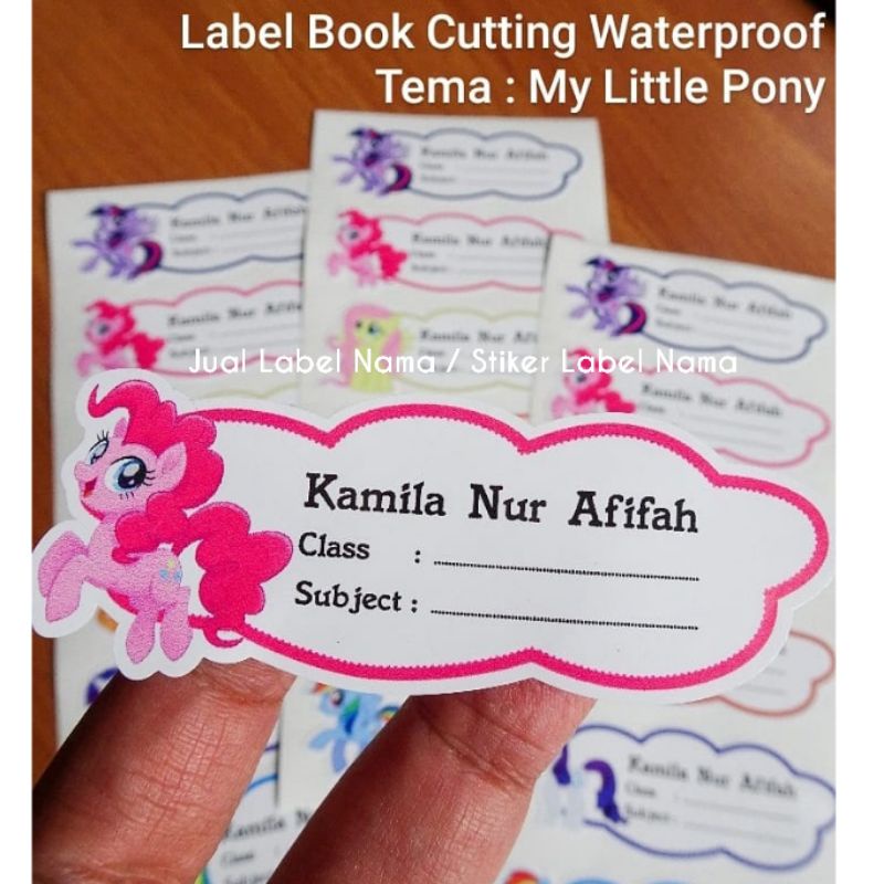 

MY LITTLE PONY ~ LABEL BOOK CUTTING WATERPROOF / STIKER BUKU PELAJARAN / LABEL BUKU SEKOLAH