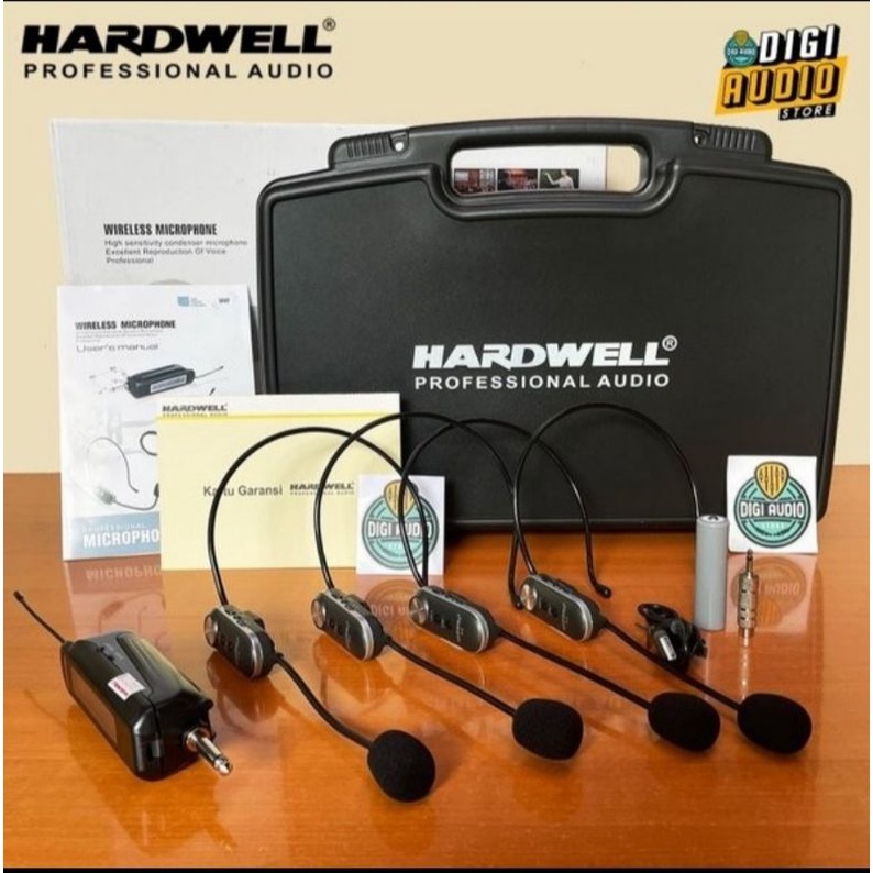 Mic Wireless HARDWELL H-4 BANDO 4 Channel Mic Bando Original GARANSI