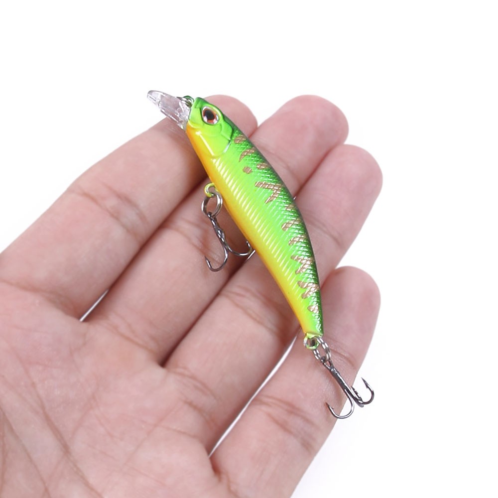 Hengjia 1pc Umpan Pancing Ikan Minnow 6cm / 4.5g Fishing Lure Wobblers Crankbaits Sinking Artificial Hard Bait Carp Mini Fishing Lures Tackle