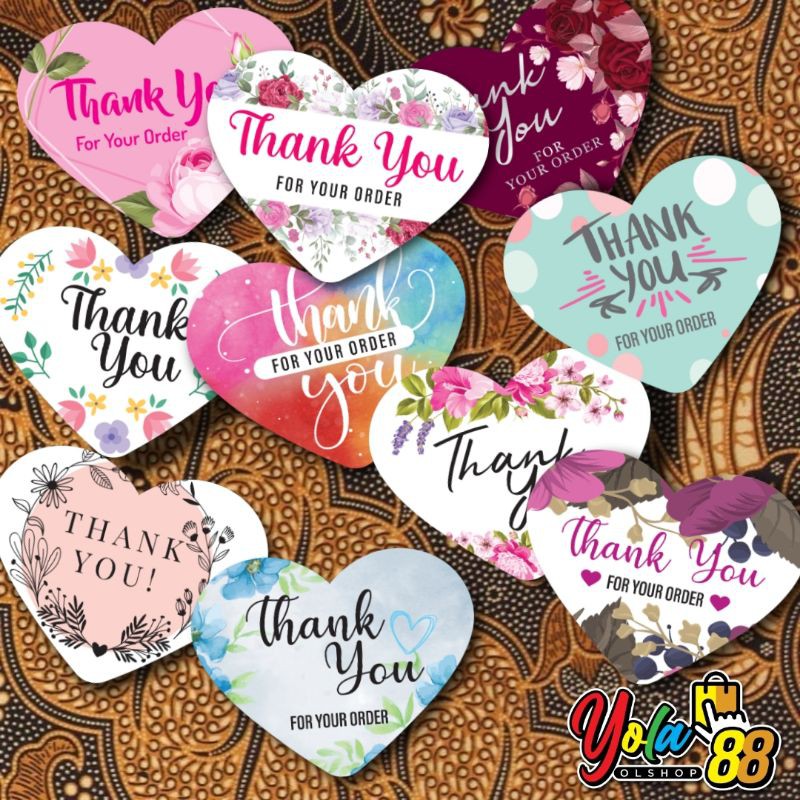 

STIKER PENGIRIMAN OLSHOP/STIKER THANK YOU CUTTING LOVE/STIKER LABEL PENGIRIMAN MURAH