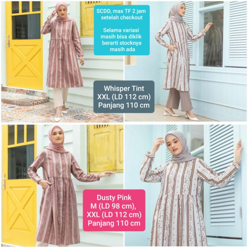 Ready Calla Tunik Dusty Pink M Whisper Tint XXL Heaven Lights