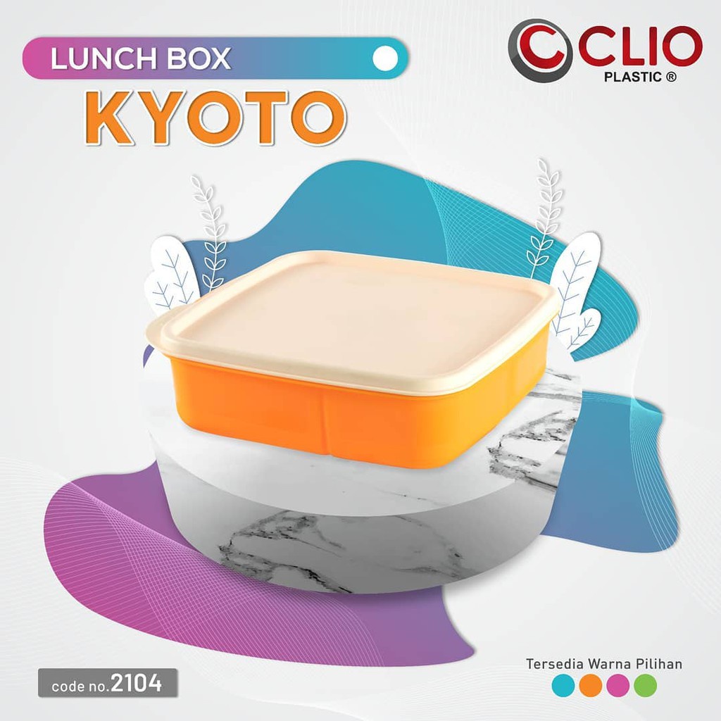 lunch box clio kiyoto plastik food save sni - box makan skat - kotak bekal makanan - box clio warna -kotak tempat makanan