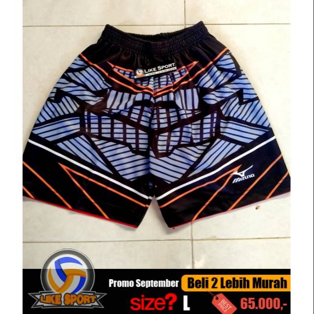 Celana voli mizuno full printing