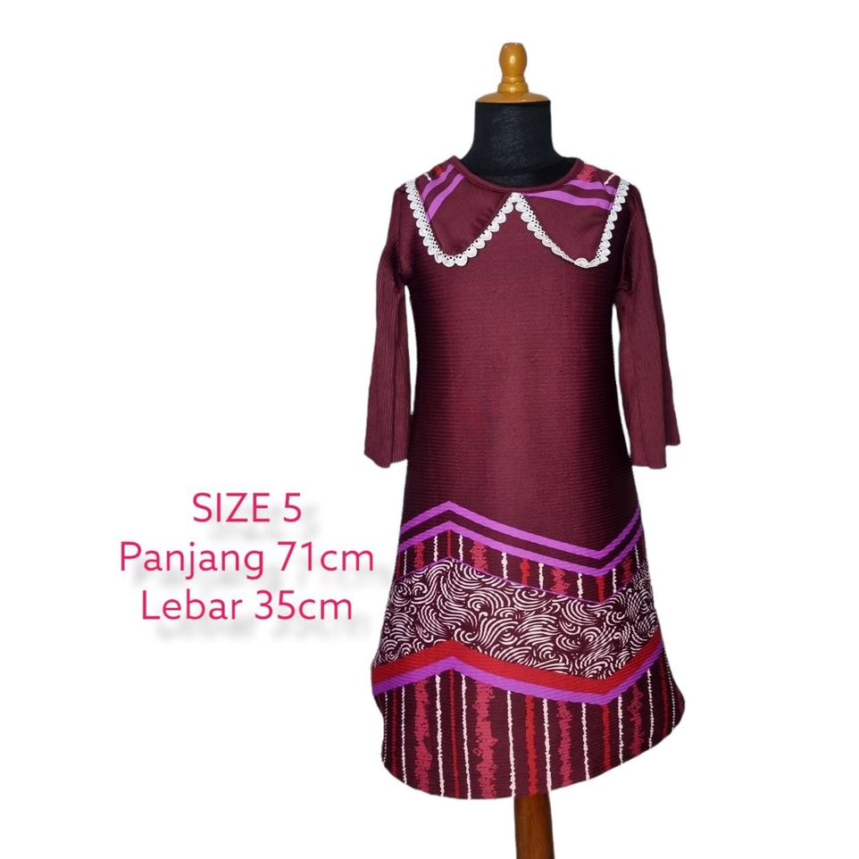 DRESS TURUN NAIK TIKTOK FASHION BAJU ANAK PEREMPUAN 5-10 TAHUN