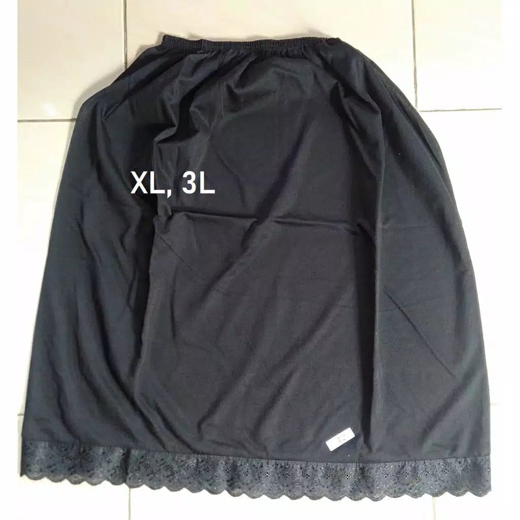 Androk Rok Hitam Dalaman Meksi Pendek dan Panjang Size XL dan 3L-1