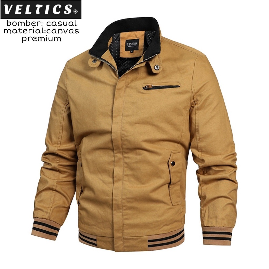BOMBER JACKET PRIA JAKET BOMBER PRIA ORIGINAL CREAM