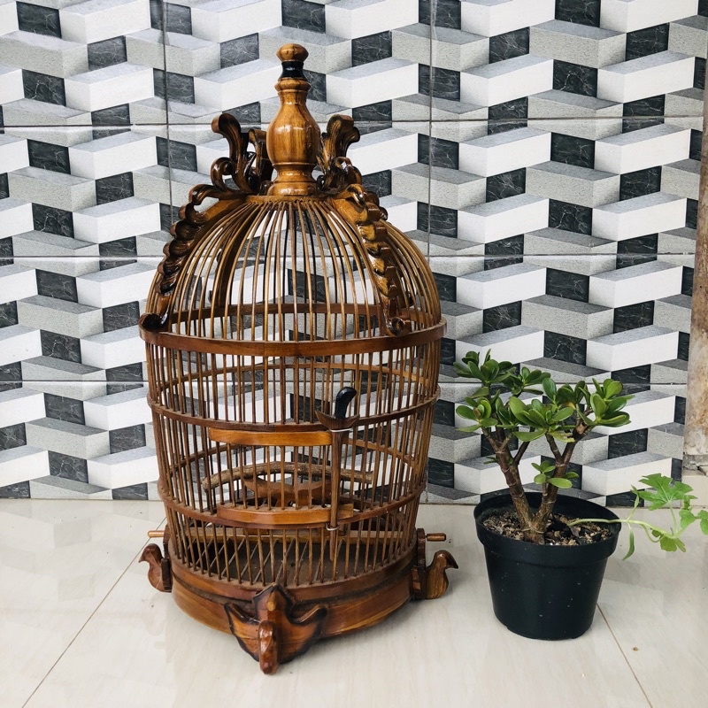 Sangkar Burung Perkutut, Sangkar Jemur Ukir Kayu Jati