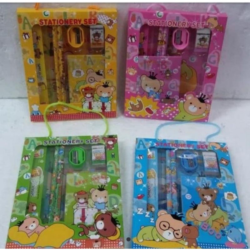 

PAKET ALAT TULIS SEKOLAH ANAK PENSIL PENGGARIS PENGHAPUS NOTE BUKU KECIL NOTES
