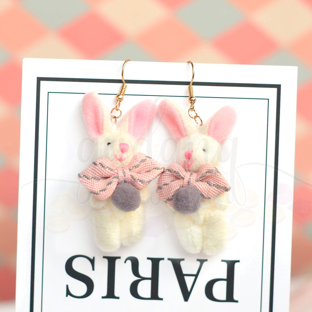 Anting Boneka Kelinci 3D Panjang Rabbit Lucu Unik GH 203615