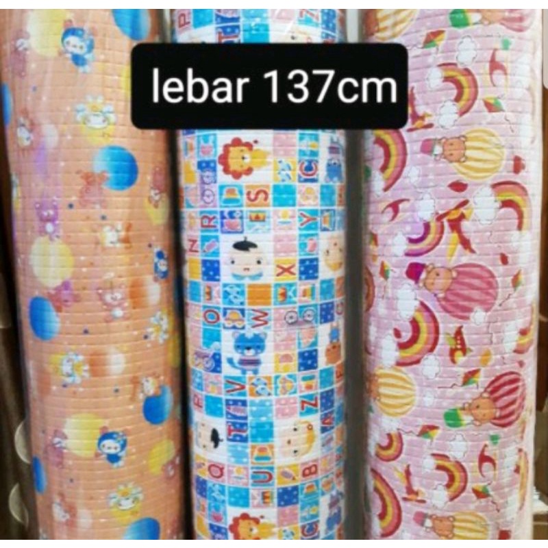 Perlak Bayi Meteran lebar 137cm ( Panjang tiap 1 Pcs 50cm ) / Kain Perlak Bayi motif Random PVC Sponge BabySheet