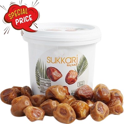 

Kurma Raja Sukari Basah Ember 850gr Premium Asli Sukkari 100% 850 Gram