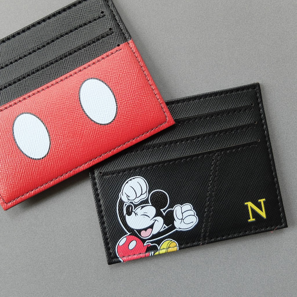 Cardholder Dompet Kartu Gambar Mickey CUSTOM Nama 6slot