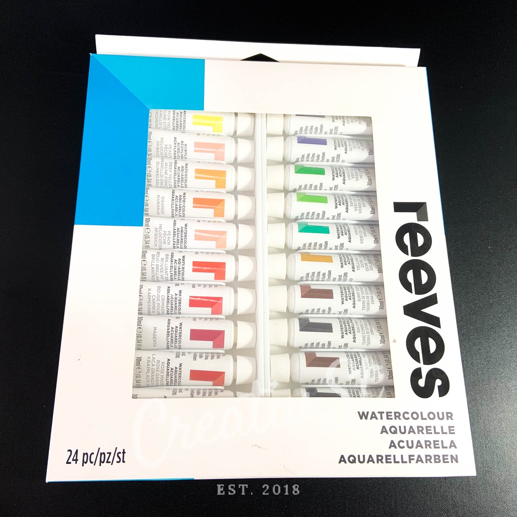  Reeves  24 Water Colour Set 10 ml Shopee Indonesia