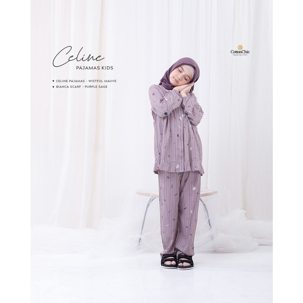 PIYAMA ANAK MOTIF BUNGA | CELINE PAJAMAS KIDS BY COTTONCHIC