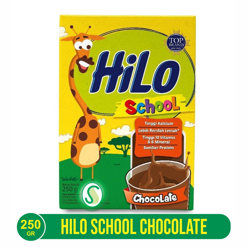 Hilo School Chocolate 250gr- Susu Tinggi Kalsium Rendah Lemak