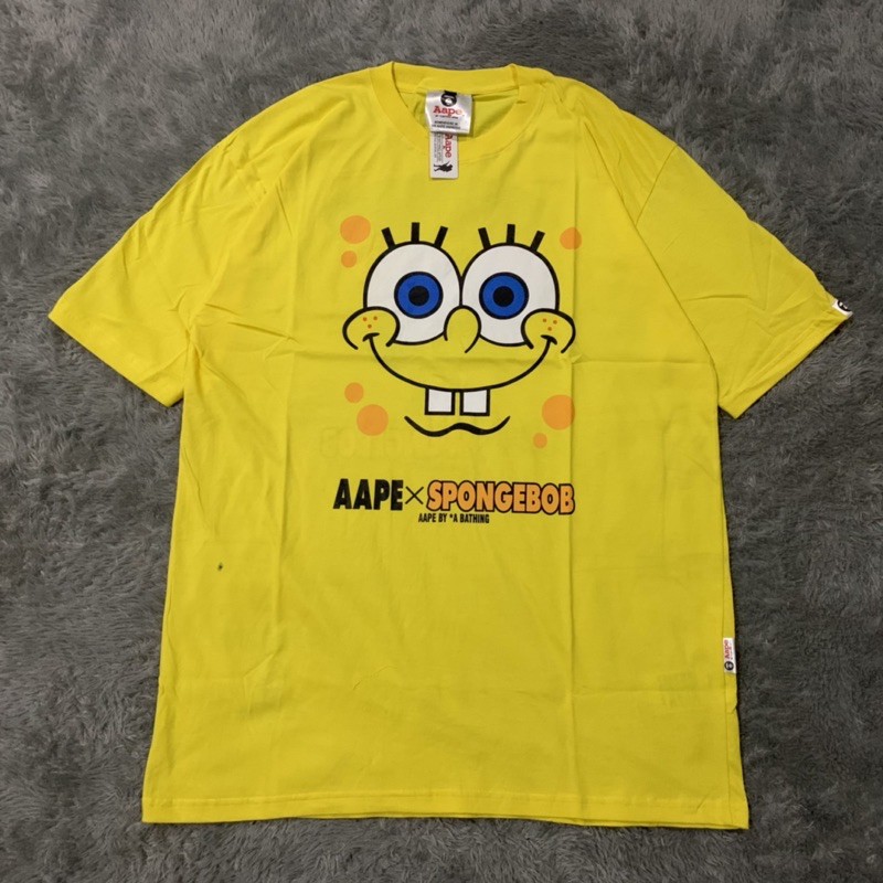 Kaos Tshirt Aape Spongebob Fulltag &amp; Lebel