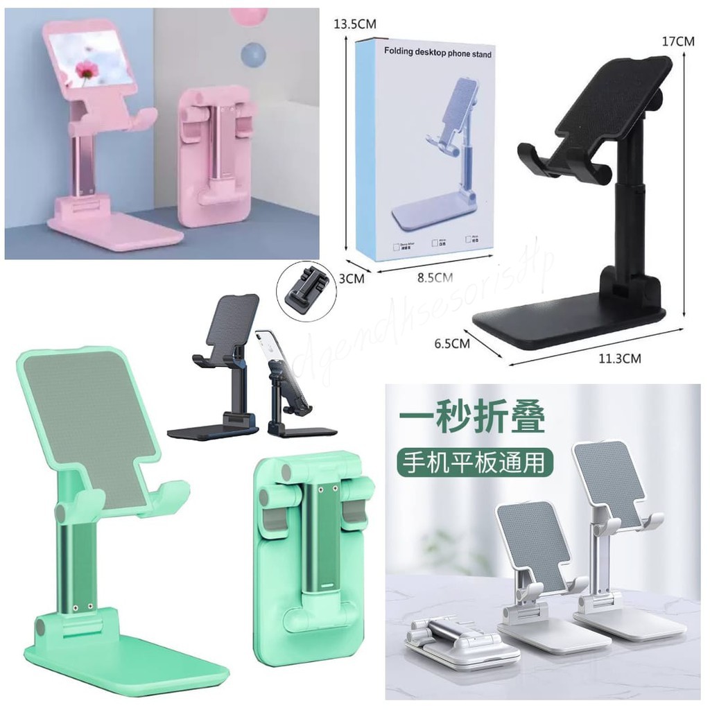 Folding Desktop Phone Stand Holder HP - Stand Duduk Hp - Phone Holder Bisa Di Lipat
