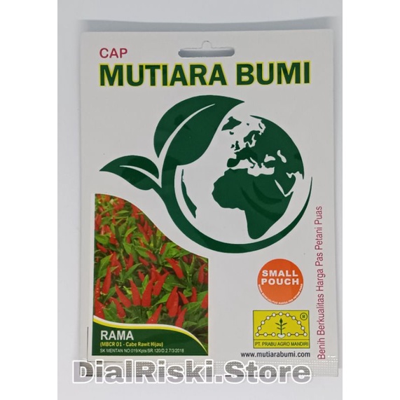 Benih Cabe Rawit Hijau Rama Small Pouch|Cap Mutiara Bumi