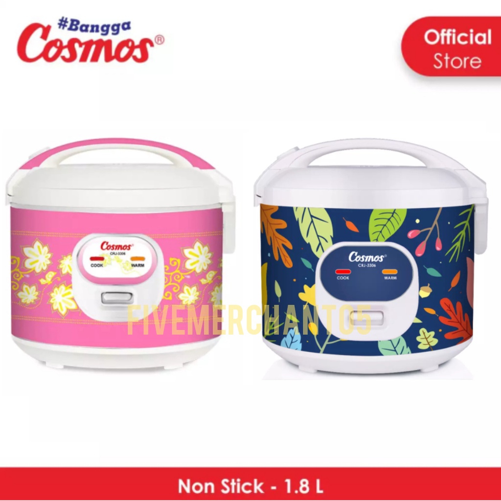 Rice Cooker Cosmos CRJ 3306 1,8 Liter Magic Com Cosmos 3306 Penanak Nasi Cosmos