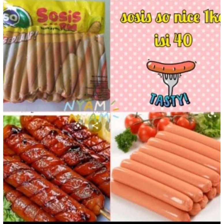

Sonice Sosis 1kg isi 40pcs