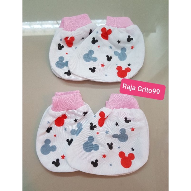 1 Set Sarung Tangan Bayi STK Baby / Sarung tangan kaki Bayi Premium Katun / 1 setel kaos tangan kaki cotton