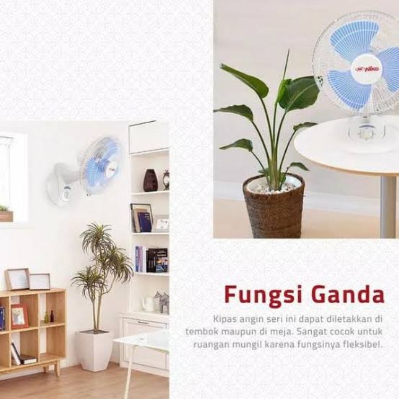 Niko Kipas Angin 2in1 Meja+Dinding 12 Inch / Desk+Wall Fan NK DW12