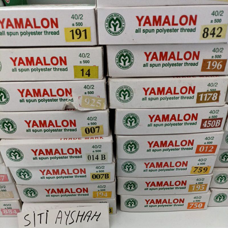Benang jahit Yamalon Kuning 12 biji