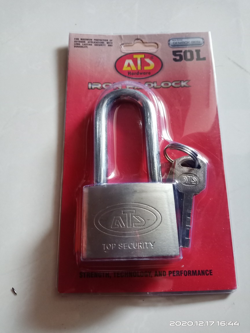Kunci Gembok Ats 50 Mm Leher Panjang. Kuat Dan Tahan Lama.gembok Pagar