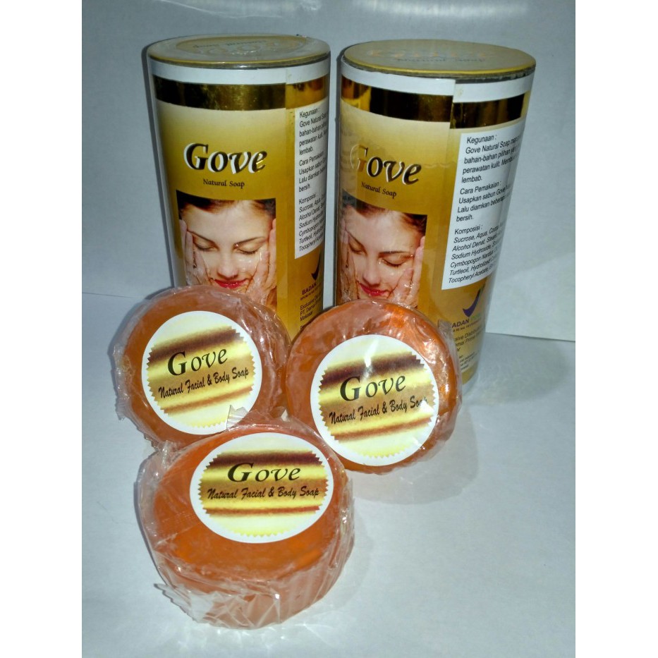 Sabun GOVE Natural Soap Original / Asli 100% [Tabung : isi 5pcs]