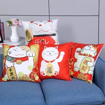 HOKKITERUS21 SARUNG BANTAL SOFA bolak balik 2 sisi pola imlek lembut jaminan tidak luntur S013