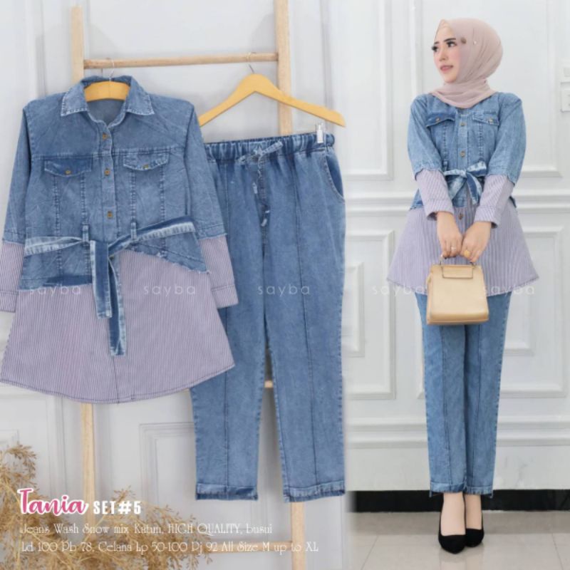 Setelan Jeans Wanita - TANIA SET