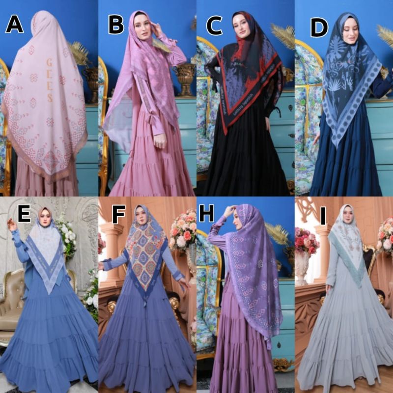 Sukiyah Polos Syari By Galler Syarifah (READY)/gamis polosan by gallery Syarifah/dress polosan by ga