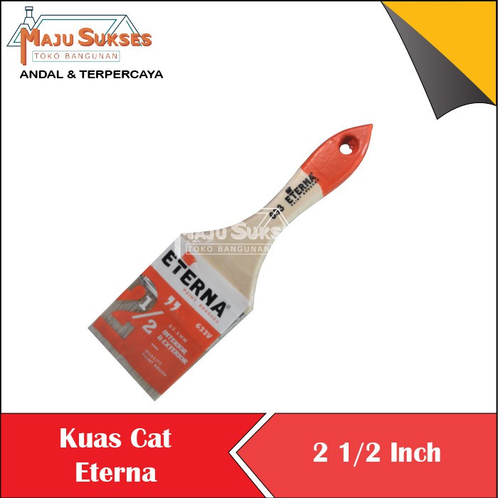 

KUAS CAT ETERNA 633 2 1/2 INCH KUAS GAGANG KAYU TEBAL KOAS PAINT BRUSH 2 1/2 " KUAS ETERNA ASLI