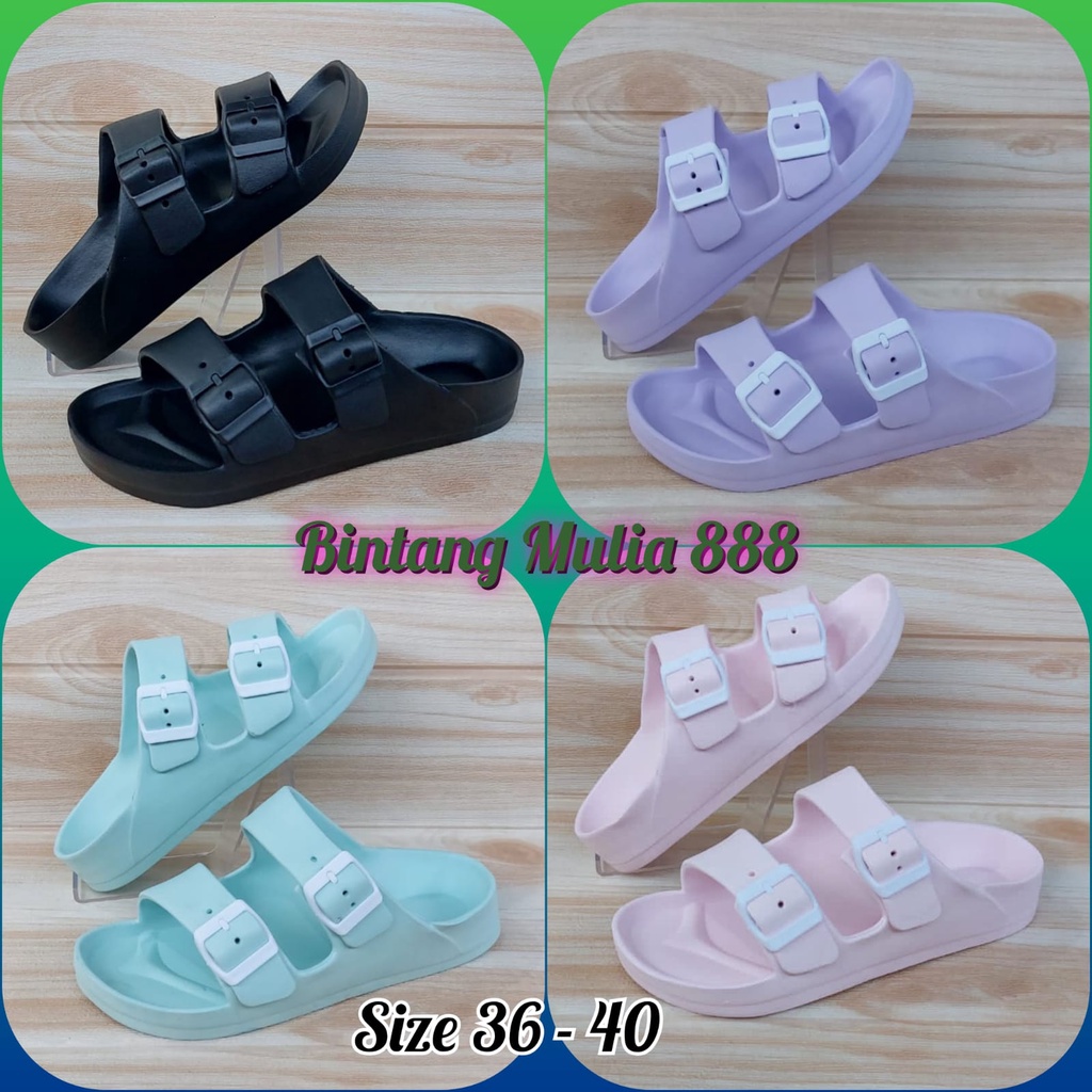 Sandal Jepang Wanita 2 Strap / Sendal Slop Slide Karet Anti Slip