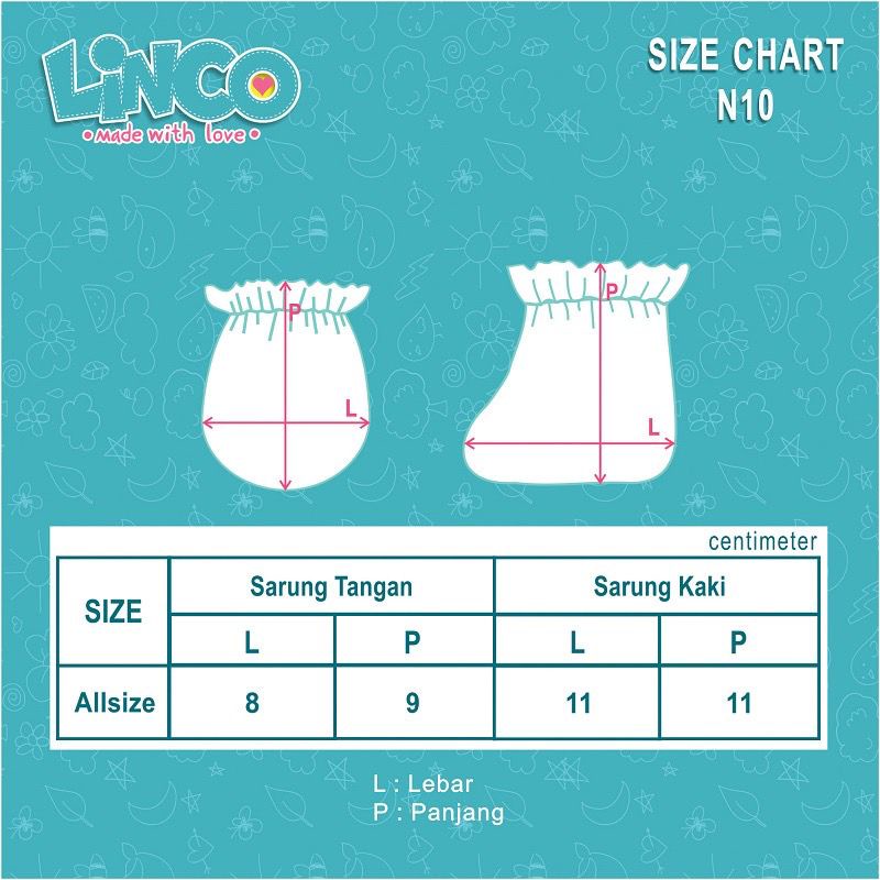 SARUNG TANGAN DAN KAOS KAKI SET BAYI - LINCO / SARUNG TANGAN BAYI SET