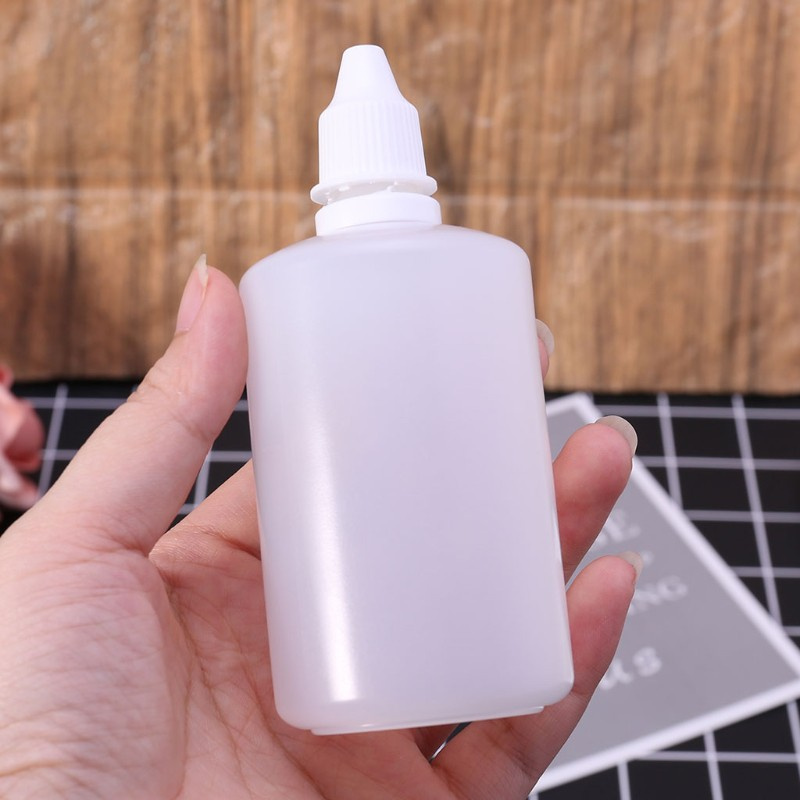 CRE  5-100ml Empty Plastic Squeezable Dropper Bottles Eye Liquid Dropper Container