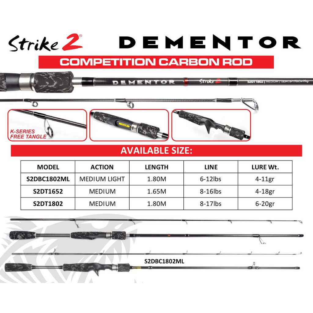 Joran Strike 2 DEMENTOR | 165 | 180 | Casting | Galatama | Spinning | Baitcasting