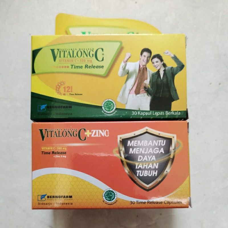 Vitalong C dan Vitalong C + zinc botol 30 kapsul