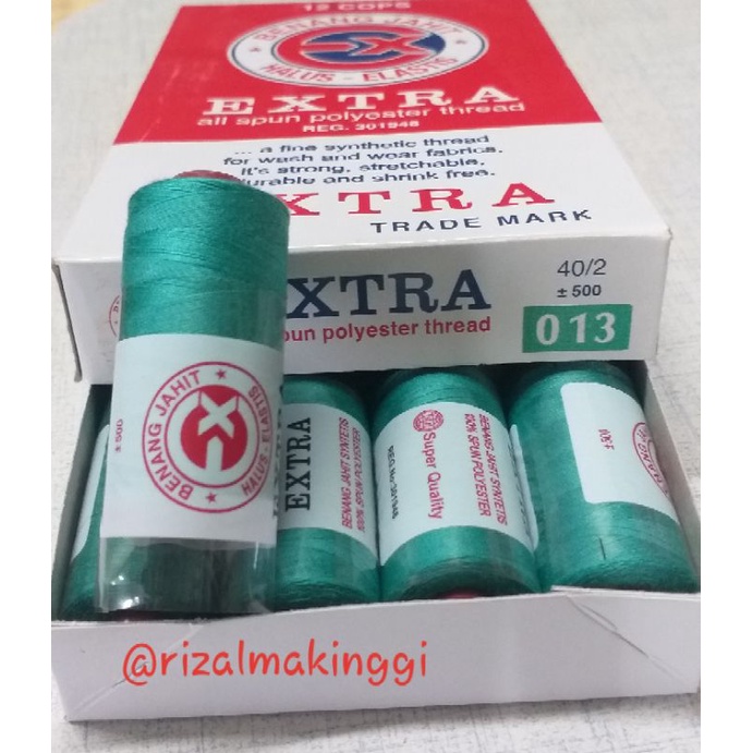 benang jahit extra hijau (013)500 yards