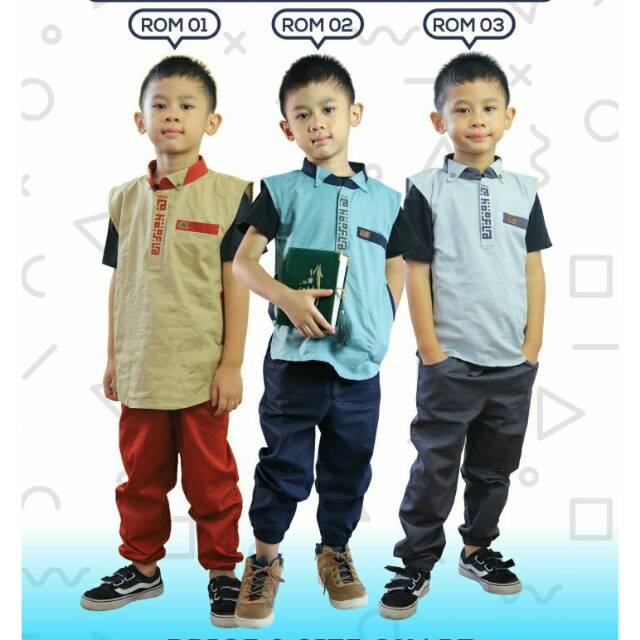 Rompi stelan anak hoofla / rompi solat / baju koko