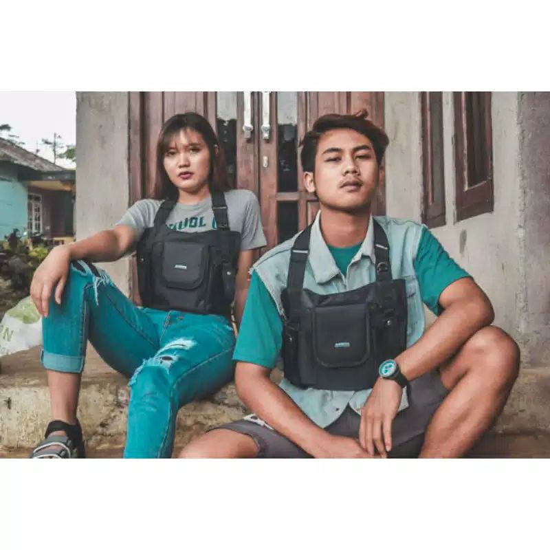 Tactical Chest Rig Bag - Chest bag Tas rompi Selebgram tiktok