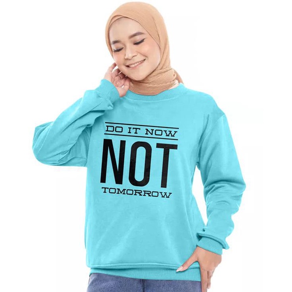 Kaos Lengan Panjang  NOT / Kaos Sweatshirt / Atasan Wanita / Atasan Wanita Lengan Panjang