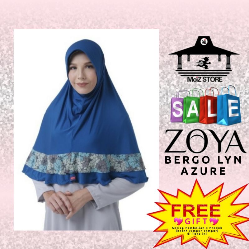 Zoya Jilbab Hijab Kerudung Instan Instant Langsung LYN Azure Ori Zoya