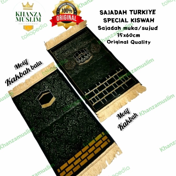 SAJADAH MINI KISWAH / SAJADAH MUKA PREMIUM TURKI / SAJADAH MINI / SUJUD KECIL