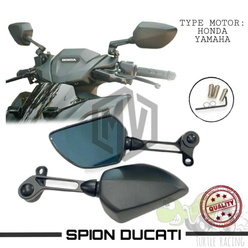 Spion Ducati Full Cnc Spion Motor Model Ducati Universal Nmax Pcx Aerox Vixion Vario Beat Scoopy Mio Xeon Fino Dll