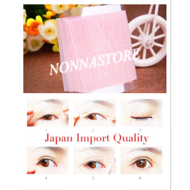 Eyelid Tape / Scot Fiber Benang Invisible bentuk stick tarik 80pcs