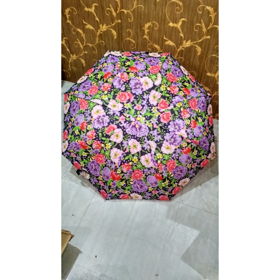 Payung Lipat 2 Motif Kembang Cantik