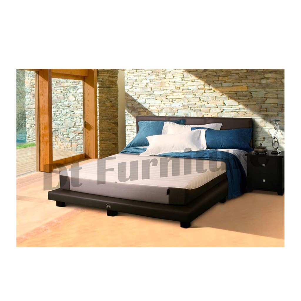 Divan dan Sandaran Serta Boston 160 x 200 Grey Bedframe Saja