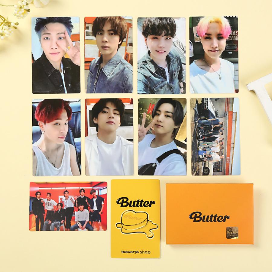 8pcs / set Kartu Lomo Foto KPOP BTS Butter Untuk Koleksi