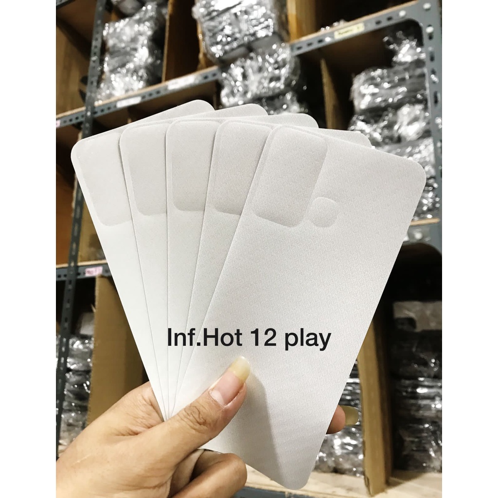 [NEW PROMO HOT] Skin Carbon For INFINIX HOT 12 / INFINIX HOT 12 PLAY Garskin Carbon Pelindung Anti Gores &amp; Anti Jamur Untuk Body Belakang Handphone Skin Carbon Premium